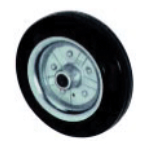  Rubber Wheel with Steel Body