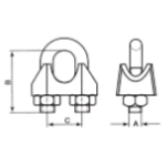  Malleable Wire Rope Clip DIN741